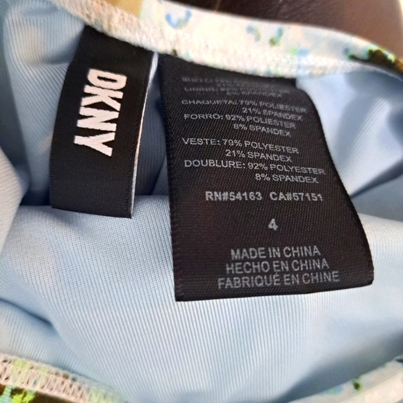 #069 Sz 4 DKNY Women's Multicolor One-Piece Swimsuit - Picture 7 of 10